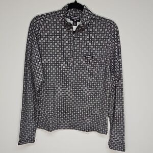 Ralp Lauren Polo Jeans Co ¼ Zip Cotton Pullover, Black White, Size L, NEW